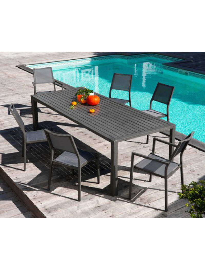 Proloisirs Table Milano 220 Gris Ice